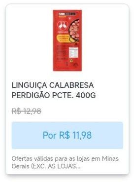Linguiça Calabresa Perdigão Pacote 400g
