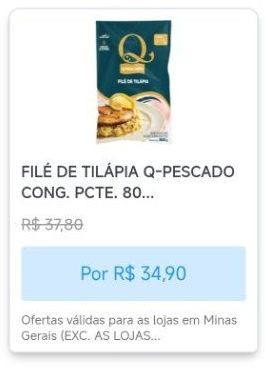 Filé De Tilápia Q-Pescado Congelado Pacote 800g