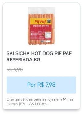 Salsicha Hot Dog Pif Paf Resfriada Kg