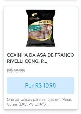 Coxinha Da Asa De Frango Rivelli Congelada