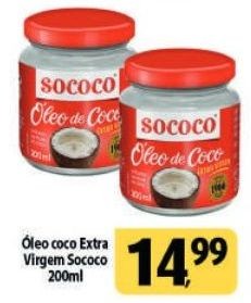 Óleo de Coco Extra Virgem Sococo 200ml