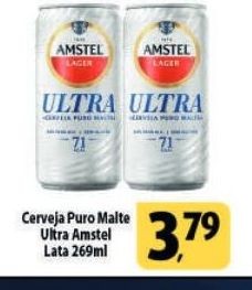 Cerveja Puro Malte Ultra Amstel Lata 269ml