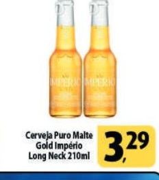 Cerveja Puro Malte Gold Império Long Neck 210ml