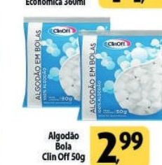 Algodão Bola Clin Off 50g