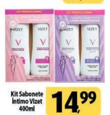 Kit Sabonete Íntimo Vizet 400ml