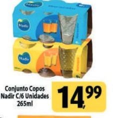Conjunto Copos Nadir Com 6 Unidades 265ml