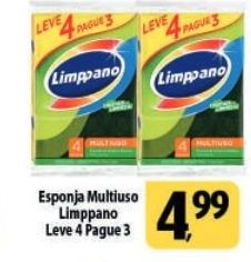 Esponja Multiuso Limppano Leve 4 Pague 3